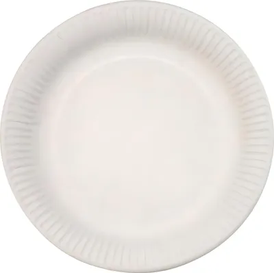 Image de Assiette en carton ronde, 18cm, en carton 100% fibres fraîches, compostable