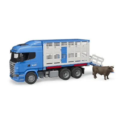Produktbild von Bruder Scania R-Series Tiertransport mit Rind 1:16
