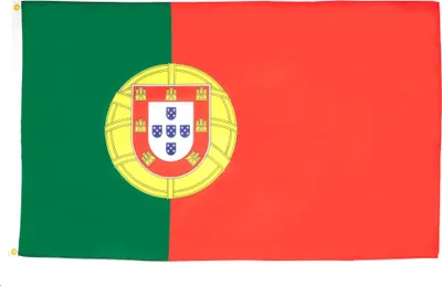 Produktbild von Portugiesische Flagge, 150 x 90 cm, 100% Polyester, mit Metallösen, 2 Stück