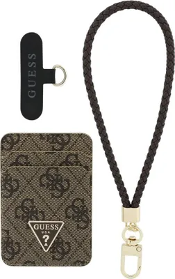 Immagine prodotto di Set portafoglio + cinturino da polso Guess        Triangle Magsafe marrone