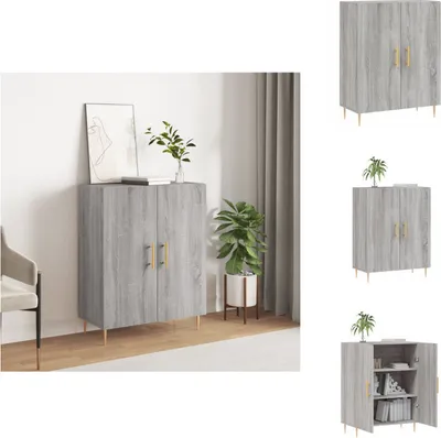 Productafbeelding van vidaXL Dressoir, grijs Sonoma, 69,5 x 34 x 90 cm, houtvezel - Dressoirs