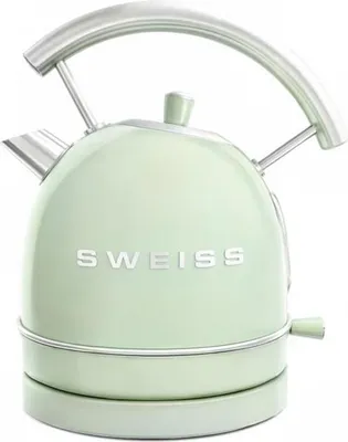 Image de Bouilloire Vintage SWEISS KTL7, 2200 W, 1,8 L, Socle 360°, Vert