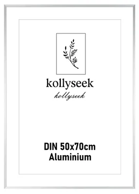 Aluminium Bilderrahmen 50x70 cm silber mit Acrylglas