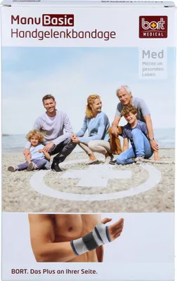 Produktbild von Bort ManuBasic Handgelenkbandage, silber>>>>Gr. L rechts