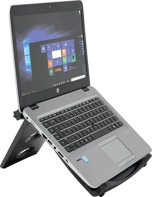 Zdjęcie produktu dla Podstawka chłodząca do laptopów 12–17 cali, z regulacją nachylenia, szara, antypoślizgowa