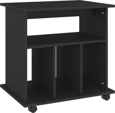 Produktbild von Rollschrank Schwarz 60x45x60 cm Holzwerkstoff