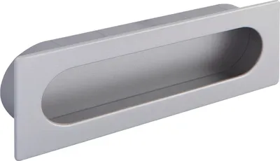 Produktbild von Muschelgriff Azan Breite 125 mm, Einlassmaß 121 x 39 mm, ZN alufarbig
