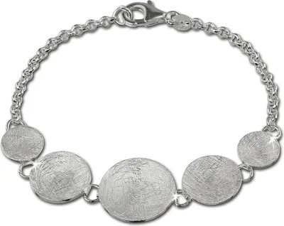 Productafbeelding van SilberDream 19 cm zilveren armband, mat zilver, dames sieraden, model D2SDA426