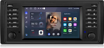 Productafbeelding van Carplay, Auto DSP, Android 12 autoradio, 7 inch, GPS navigatie, geschikt voor BMW E39, X5 E53, 2+32GB geheugen, stuurwielbediening, Bluetooth