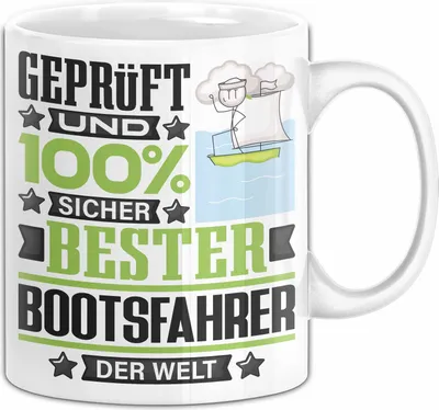 Produktbild von Bootsfahrer Geschenk Lustiger Spruch für Bootsfahrer Geschenkidee Bester Bootsfahrer Der Welt (Weiß)
