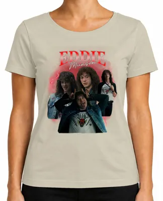 Produktbild von Eddie Munson Hellfire Club Stranger Metal Geschenk Vintage Serie Damen T-Shirt, Natur, L