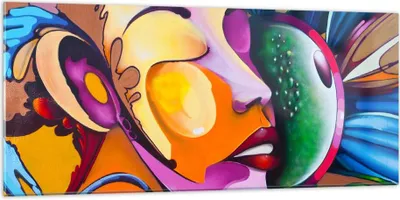 Produktbild von Bilder auf glas - Abstraktion modern - 120x50cm - Glasbilder - Wandbilder - Kunstdruck - zum Aufhängen bereit - Wanddekoration aus Glas - Glas Bilder - Wandbild auf Glas - Einteilig - GAB120x50-3521