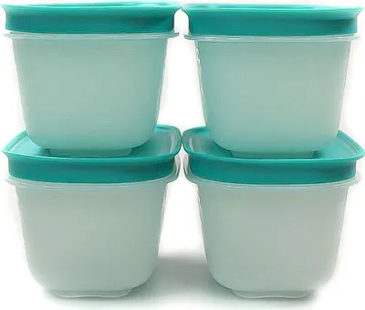 Produktbild von TUPPERWARE Gefrier Behälter 170 ml weiß minze (4) Eis-Kristall Dose Eiskristall Gefrier-Behälter