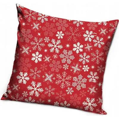 Obrázok produktu pre Vianočný obal na vankúš Biela snehová vločka 40x40 cm