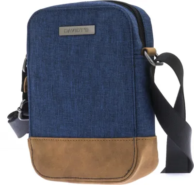 Produktbild von Davidts Flugumhänger Umhängetasche 19x15x6 cm Blau Braun 258 009 Bowatex
