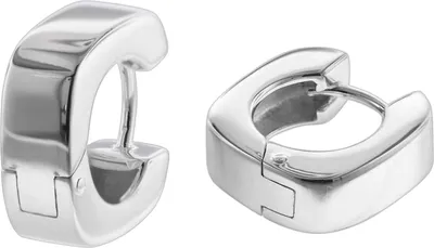 trendor 08765 Damen Ohrringe Silber 925 Klapp-Creolen 15 mm 1