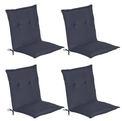 Produktbild von Beautissu 4er Set Niedriglehner Auflage Loft NL, 100x50x6cm, Dunkelblau
