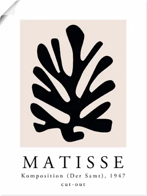 Produktbild von ARTland Poster Matisse Komposition - cut-out schwarz Größe: 30x40 cm
