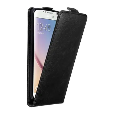 Obrázek produktu pro Cadorabo pouzdro pro Samsung Galaxy S6 Ochranný kryt v černém flipovém pouzdře Mobile Case Cover