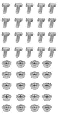 Produktbild von 20er-Set M6-Schrauben aus Edelstahl 304 mit Flanschmutter-Befestigungselementen, Hardware-Gewächshauszubehör