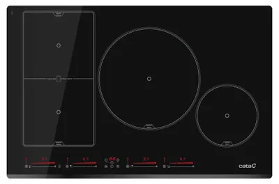 Produktbild von CATA INSB 8021 BK, Schwarz, Integriert, 80 cm, Zonen-Induktionskochfeld, Glas, 4 Zone(n)