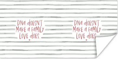 Produktbild von MuchoWow® Poster Sprichwörter - Familie - Nicht die DNA macht eine Familie, sondern die Liebe - Zitate 150x75 cm - ohne Rahmen