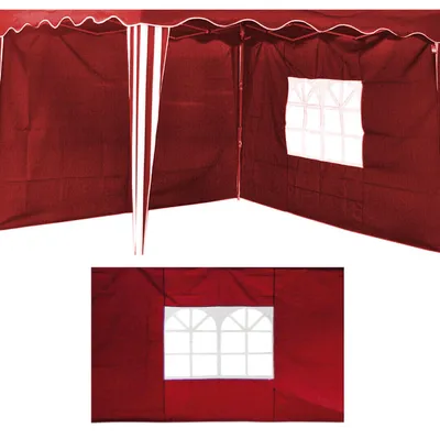 2er Seitenteile Fenster Seitenwand Faltpavillon Fenster Pavillon Rot 300x200cm