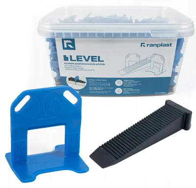 Produktbild von Ranplast Fliesen-Nivelliersystem 1,5mm 500 Clips 100 Keile