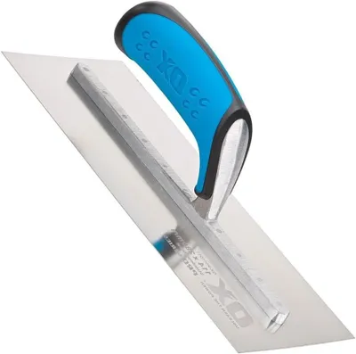 Productafbeelding van Koolstofstaal Gips Troffel 114 x 280 mm - Lichtgewicht Aluminium Schacht en Comfortabel Handvat