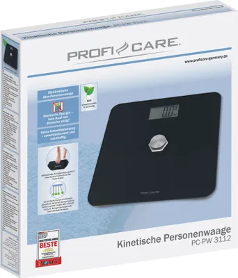 Obrázok produktu pre ProfiCare PC-PW 3112 black, Elektronická osobná váha, 180 kg, 100 g, Čierna, 5 kg, kg, lb