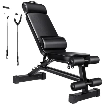 Immagine prodotto di Panca per pesi, regolabile in 5 posizioni, versatile e ideale per l'allenamento domestico, colore nero