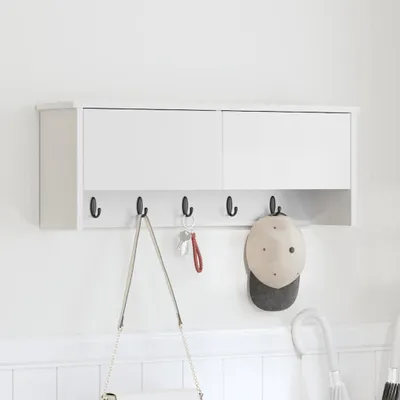 Obrázok produktu pre Vešiak na stenu Nástenný Biela 80 x 20 x 30 cm Kompozitné drevo