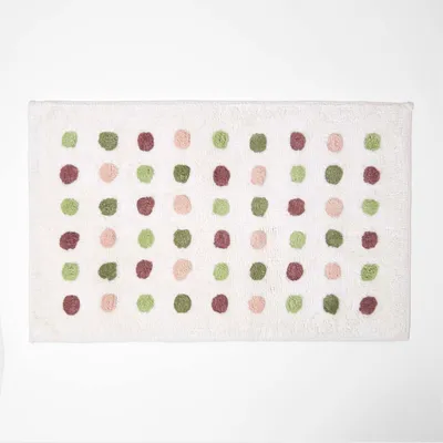 Produktbild von HOMESCAPES Badematte bunt gepunktet, 50 x 80 cm - Badvorleger Polka Dots