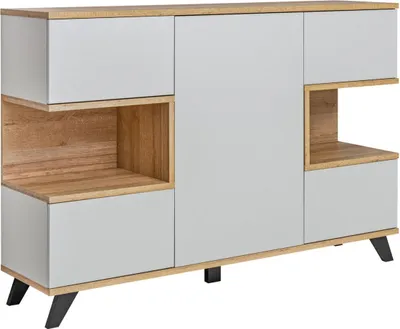 Image de Commode MAMBRA - chêne riviera / gris perle