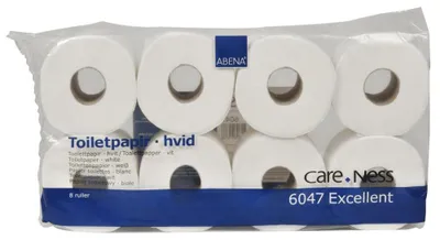Produktbild von Toilettenpapier, 3-lagig, 9,75 cm x 34,2 m, Weiß | Packung (8 Stück)