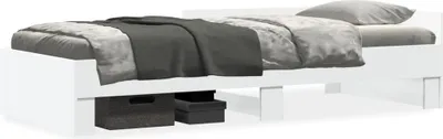 Productafbeelding van vidaXL Bedframe, wit, 100x200 cm, houtvezel
