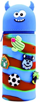 Zdjęcie produktu dla Silikonowa torba 2 w 1, torba w stylu kawaii z zamkiem błyskawicznym, torba z motywem z kreskówek do szkoły i biura