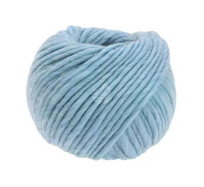 Zdjęcie produktu dla Lana Grossa PER LEI 50 g klasyczna przędza merino knot wykonana w 100% z wełny merynosów (certyfikat GOTS) 60 m kolor 022 - jasnoniebieski
