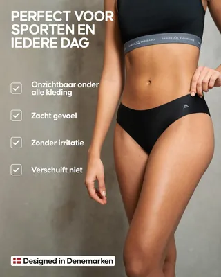 Productafbeelding van Onzichtbare dameslip van microvezel, naadloos, 6 stuks, maat M, beige