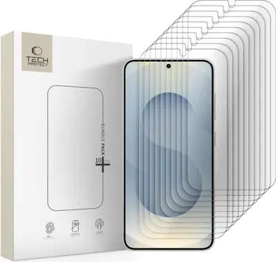 Zdjęcie produktu dla Szkło Hartowane Tech-Protect Bundle 10-Pack Galaxy S24 / S25 Clear