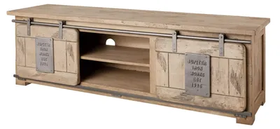 Immagine prodotto di MASSIVMOEBEL24 | Mobile TV RAILWAY #301 in legno di Mango – Laccato Beige 160x45x50