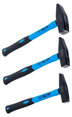 Produktbild von Schlosserhammer-Set | Fiberglasstiel | DIN 1041 | 300/500/800 g | 3-teilig
