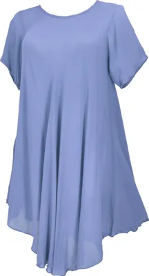 Produktbild von Luftiges Boho Minikleid, Weites Sommerkleid, Tunikakleid - Blau, Damen, Viskose, Kleider