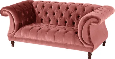 Produktbild von Max Winzer Sofa 2-Sitzer Ivette - Samtvelours rosé - Maße: 200 x 100 x 80 cm