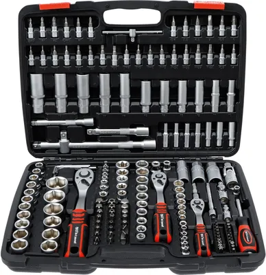 Produktbild von BGS Steckschlüssel-Satz 1/4", 3/8", 1/2", 172-teilig 15219