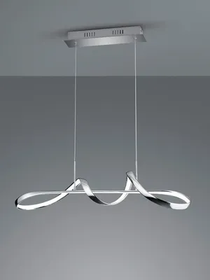 Produktbild von lightling Peggy LED Pendelleuchte, Breite: 81 cm, höhenverstellbar max. 150 cm, Switch Dimmer, Chrom Metall, 4000 Kelvin, 37W