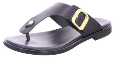 Produktbild von Gabor Damen Zehentrenner Sandalen mit goldfarbener Schnalle und weichem Fußbett
