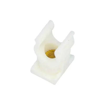 Produktbild von tecuro Rohrclip mit Gewindebuchse, für Rohr Ø 10 mm (10 Stück), Kunststoff weiß