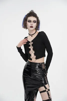 Immagine prodotto di Devil Fashion Crop Top - Chains of Midnight L