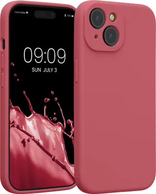 Produktbild von kwmobile Hülle kompatibel mit Apple iPhone 15 - Hülle Silikon gummiert - Handyhülle - Handy Case in Dark Rose